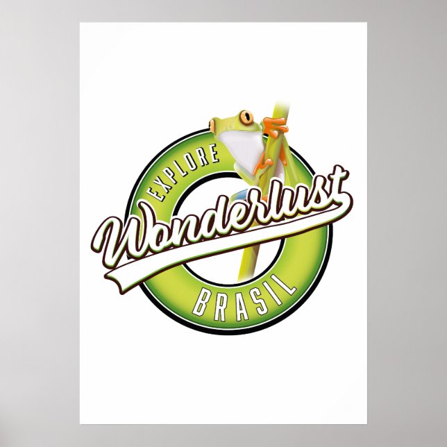 utforska brasilien wanderlust  bilmagnet poster (Framsidan)