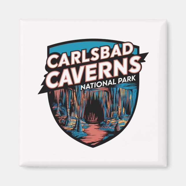 Utforska Carlsbad Caverns nationalpark Magnet (Framsidan)