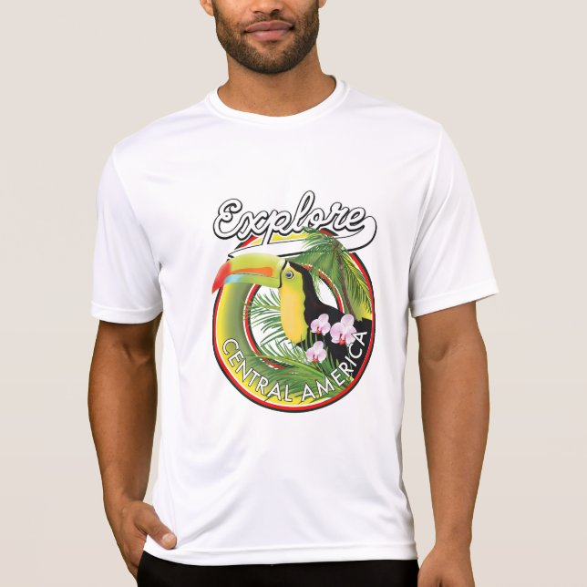 Utforska Centralamerika logotyp. T Shirt (Framsida)