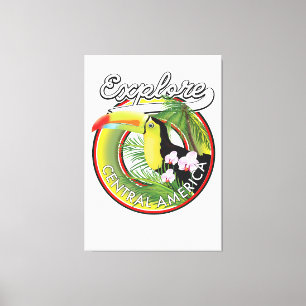 Utforska Centralamerikas logotyp. Canvastryck