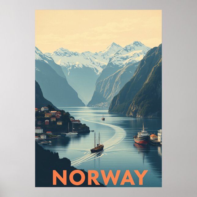 Utforska den vetenskapliga skönheten i Norge Trave Poster (Framsidan)