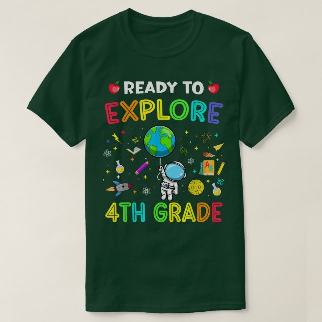 Utforska det fjärde astronautområdet i Klass Back  T Shirt (Design framsida)