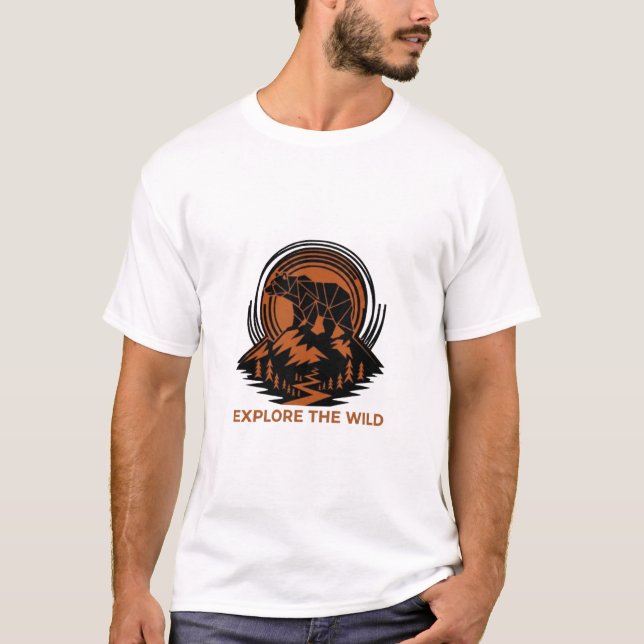 Utforska det vilda. t shirt (Framsida)