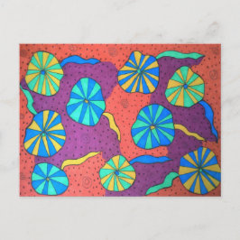 Utforska djupfärgad Abstrakt Vykort