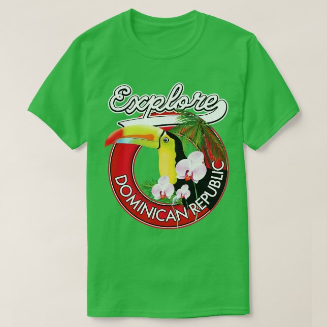 Utforska Dominikanska republiken retro T Shirt (Design framsida)