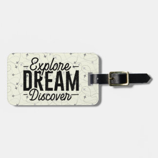 Utforska Dream Discover Airplane Luggage Tag Bagagebricka
