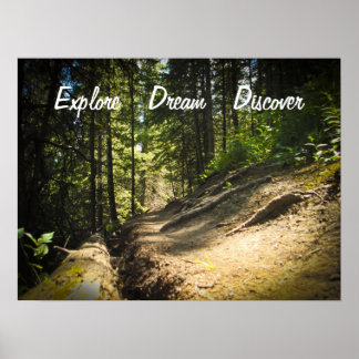 Utforska Dream Discover Hiking Poster