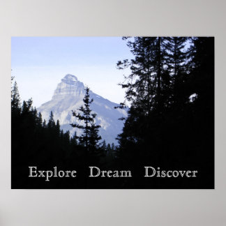 Utforska Dream Discover Scenia Mountain Poster