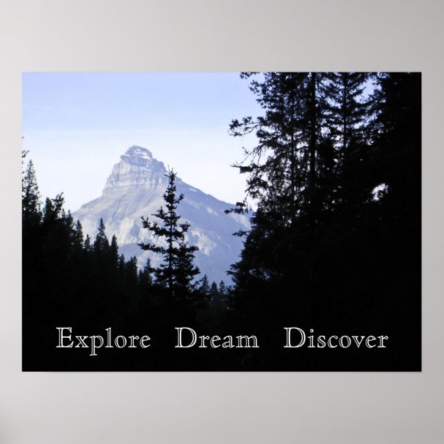 Utforska Dream Discover Scenia Mountain Poster (Framsidan)