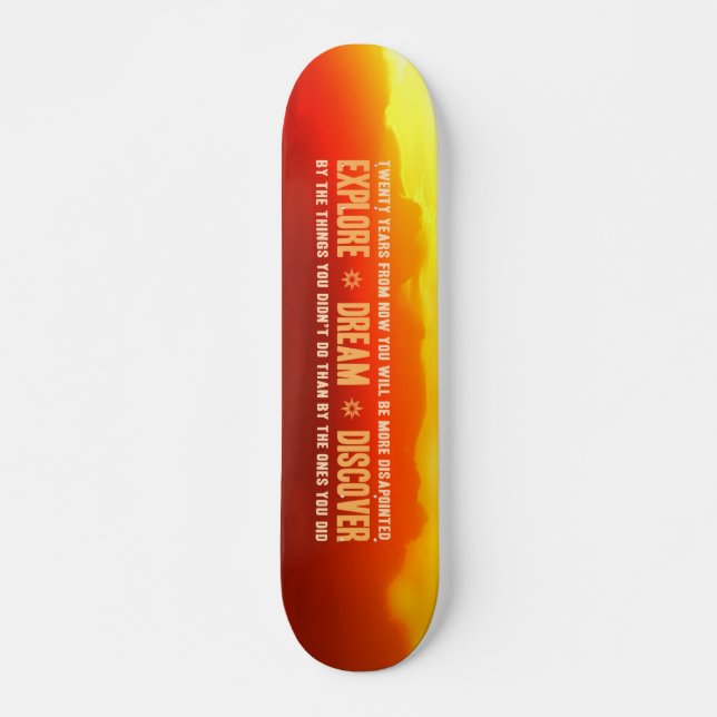 Utforska. Dream. Upptäck. Mini Skateboard Bräda 18,7 Cm (Framsida)