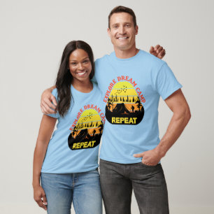 Utforska drömlägret upprepa ord art t shirt