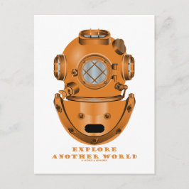 Utforska en annan värld (Deep Diving Helmet) Vykort