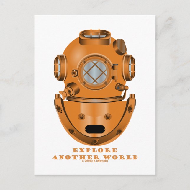 Utforska en annan värld (Deep Diving Helmet) Vykort (Framsida)
