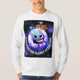 Utforska en planet i taget . pojke i en raket t shirt