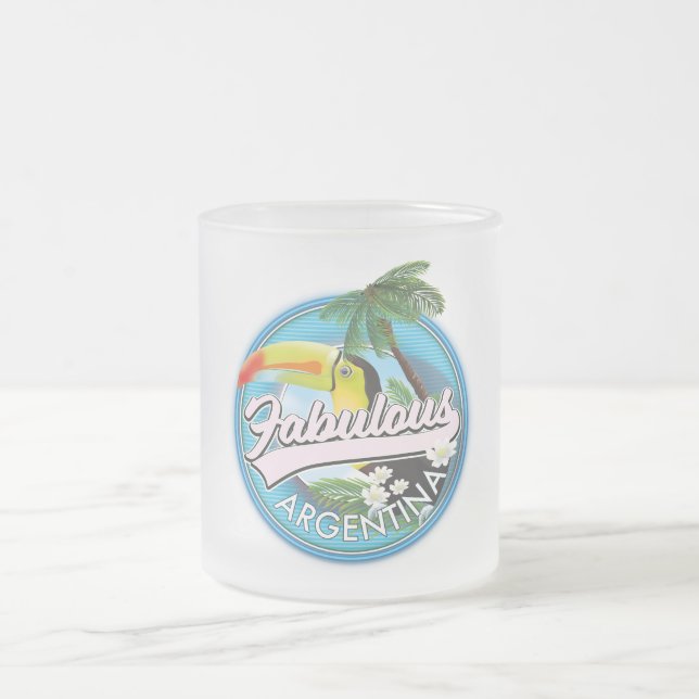 utforska ett fantastiskt argentinskt vykort för lo frostad glasmugg (Center)