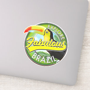 Utforska Fabulous Brasilien-Logotypen Klistermärken