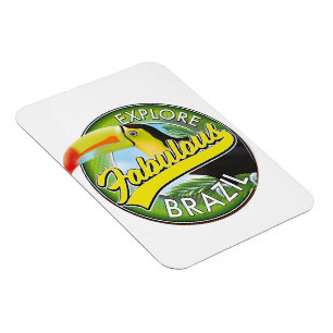 Utforska Fabulous Brasilien-Logotypen Magnet
