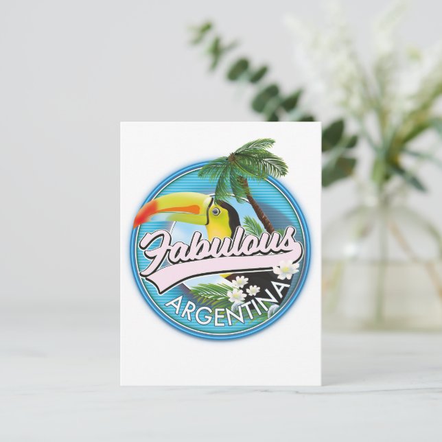 utforska fantastisk argentinsk logotyp vykort (Stående Fram)