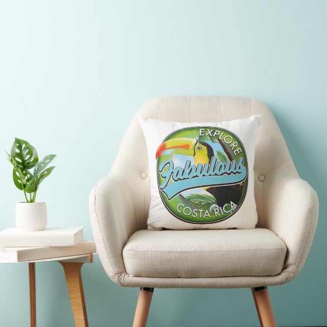 Utforska fantastisk logotyp för costa rica kudde (Stol)