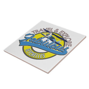 utforska fantastisk seychellisk logotyp Car Magnet Kakelplatta
