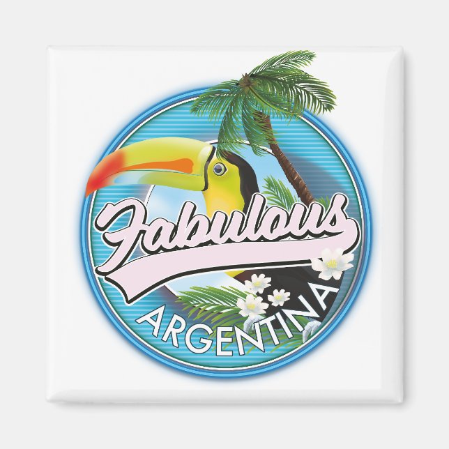 utforska fantastiska Argentina logotyp Magnet (Framsidan)
