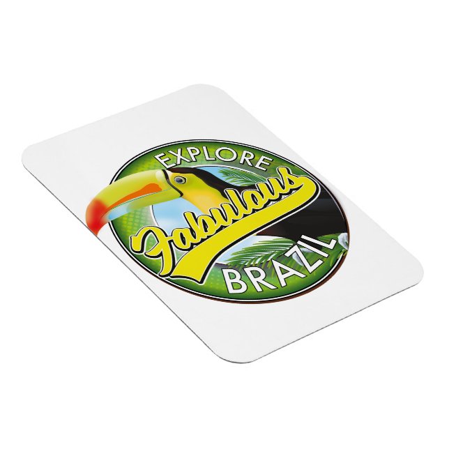 Utforska fantastiska Brasilien logotyp Magnet (Högersidan)