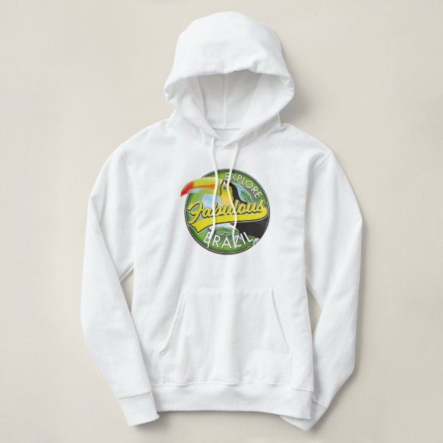 Utforska fantastiska Brasilien logotyp T Shirt (Design framsida)