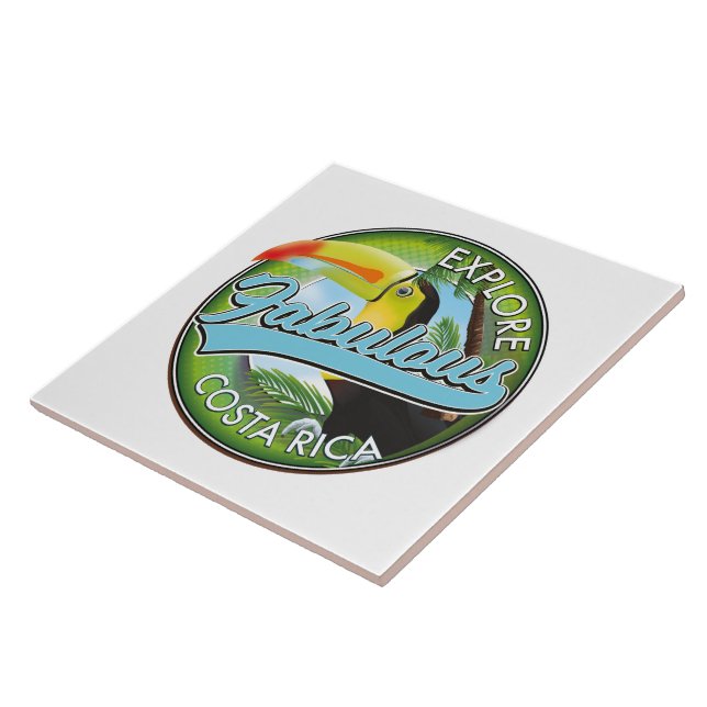 Utforska fantastiska Costa Rica logotyp Kakelplatta (Sidan)