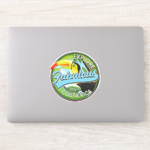 Utforska fantastiska Costa Rica logotyp Klistermärken