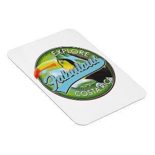 Utforska fantastiska Costa Rica logotyp Magnet