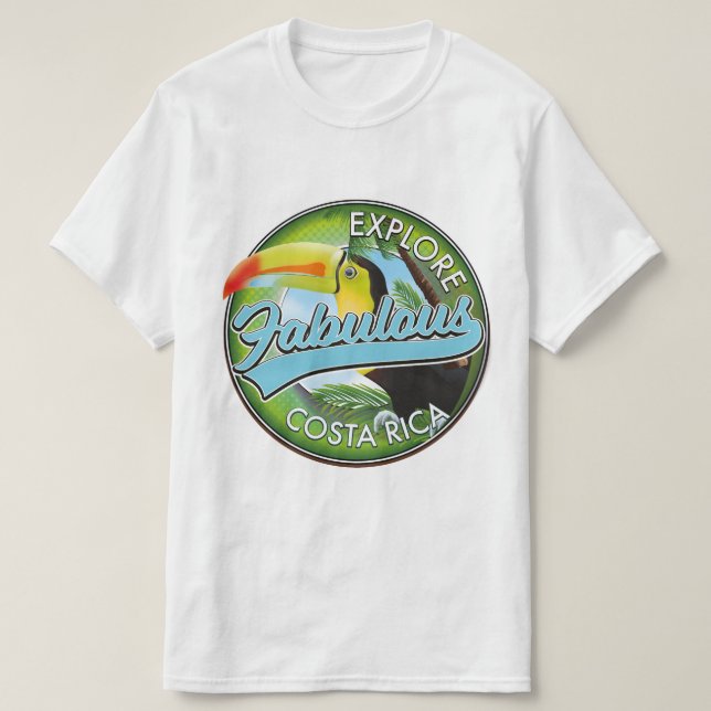 Utforska fantastiska Costa Rica logotyp T Shirt (Design framsida)