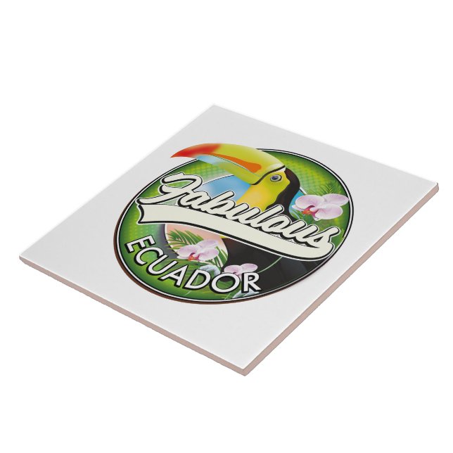 Utforska fantastiska Ecuador logotyp Magnet Kakelplatta (Sidan)