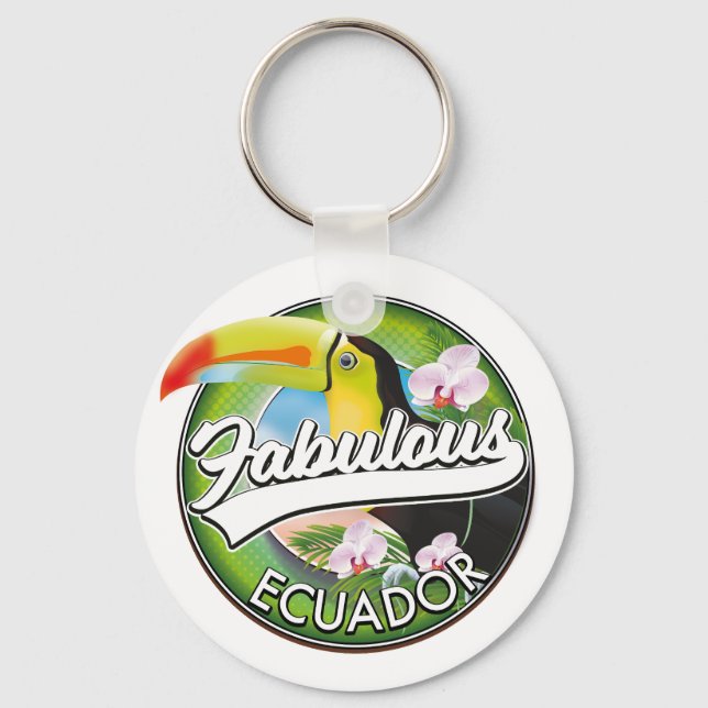 Utforska fantastiska Ecuador logotyp Nyckelring (Framsida)