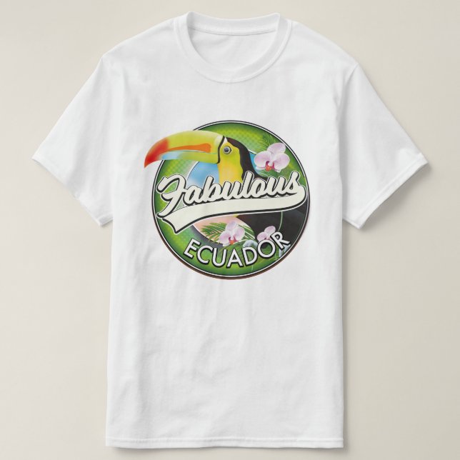 Utforska fantastiska Ecuador logotyp T Shirt (Design framsida)