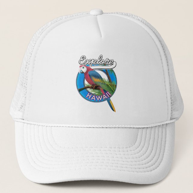 Utforska Hawaii retro logotyp Keps (Framsida)