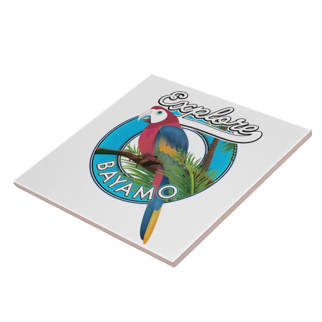 Utforska Hawaii retro logotyp Keramisk kakel (Sidan)