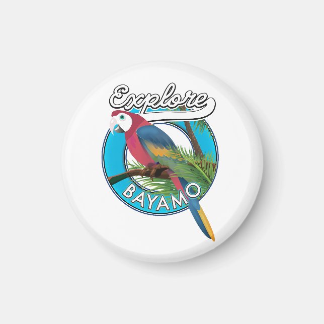 Utforska Hawaii retro logotyp Magnet (Framsidan)