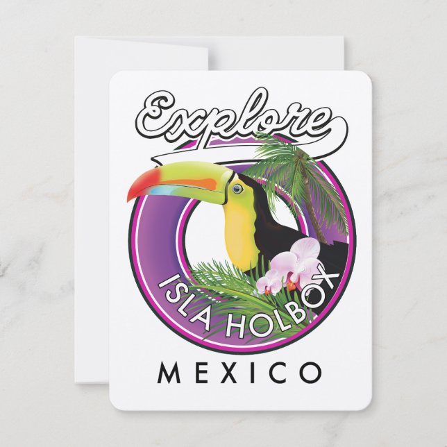 utforska Isla Holbox strand mexiko resa patch (Framsida)
