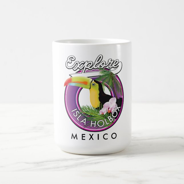utforska Isla Holbox strand mexiko resa patch Kaffemugg (Center)