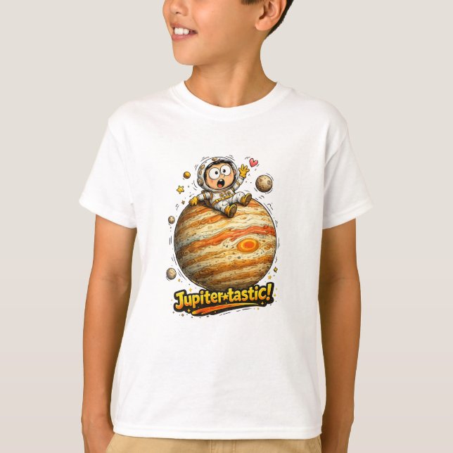 Utforska Jupiter med stil T Shirt (Framsida)
