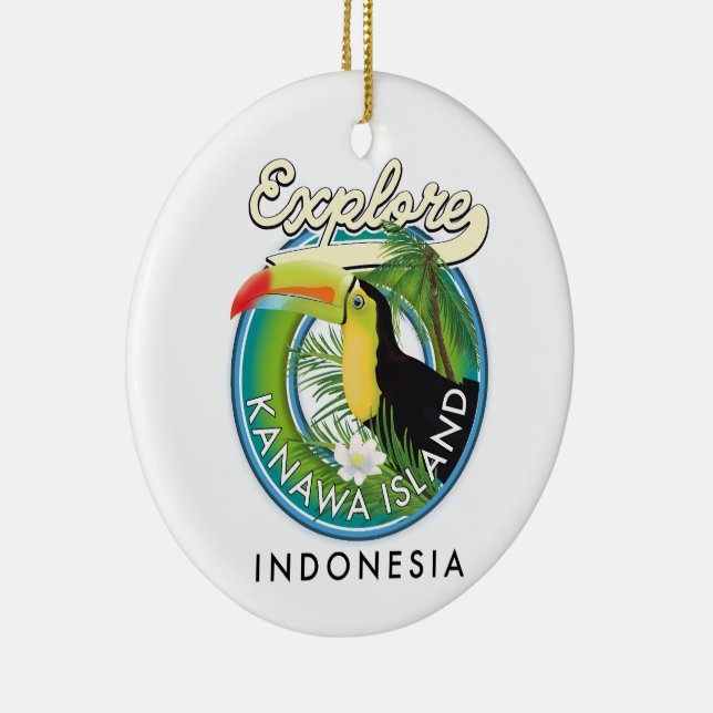 utforska kanawa ön indonesien julgransprydnad keramik (Höger)
