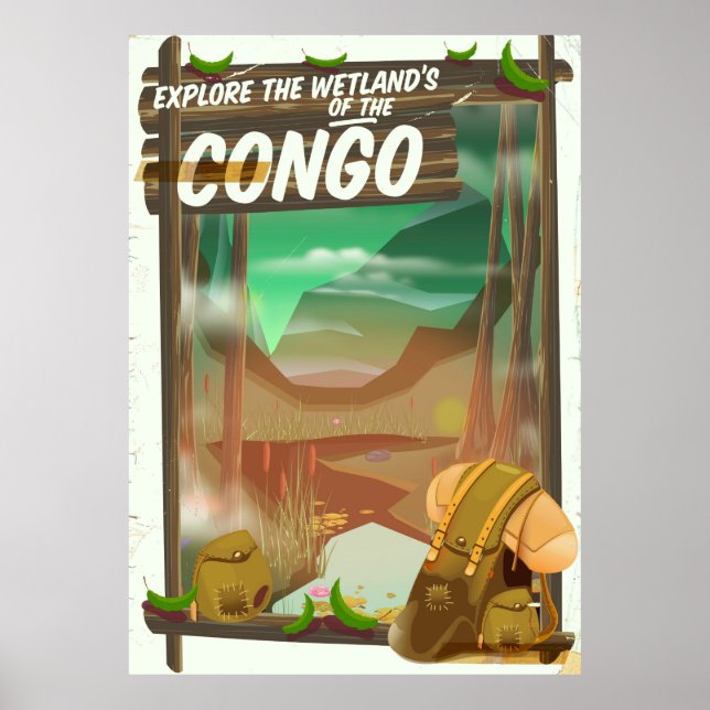 Utforska Kongos våtmarker Poster (Framsidan)
