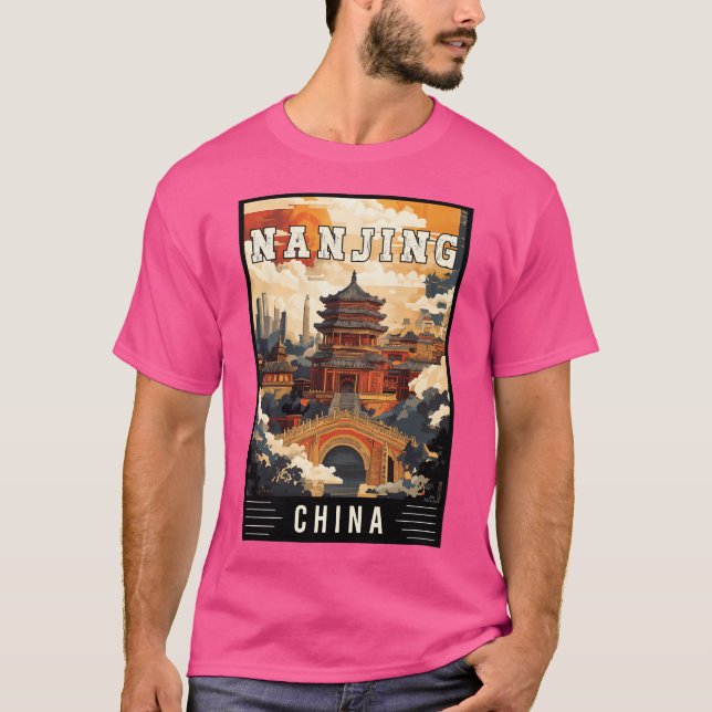 Utforska kulturkartan i Nanjing i China - Trave T Shirt (Framsida)
