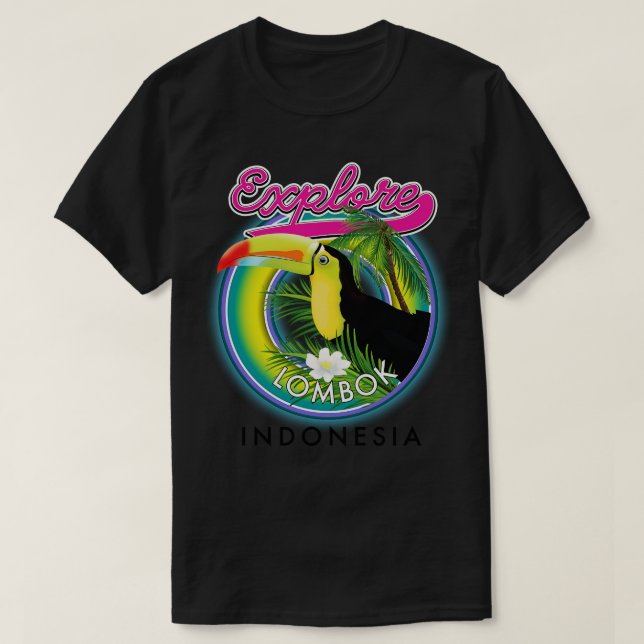 Utforska Lombok Indonesia-resor T Shirt (Design framsida)
