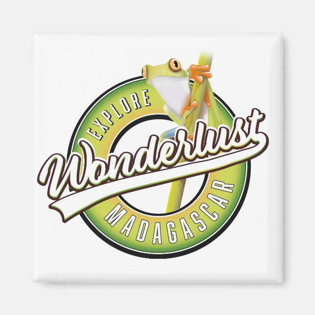 Utforska Madagaskar wonderlust Magnet (Framsidan)