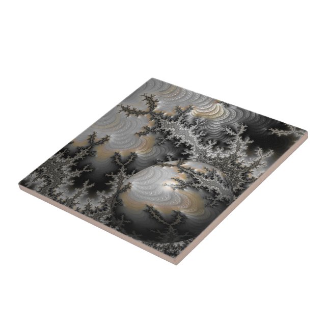 Utforska Mandelbrot Realm Ceramic Tile Kakelplatta (Sidan)