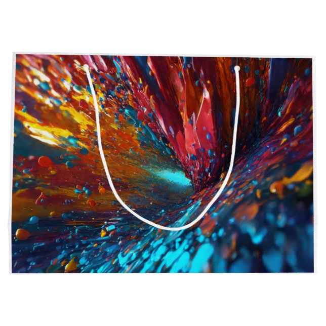 Utforska mängden flerfärgade gift-väskor (Baksidan)