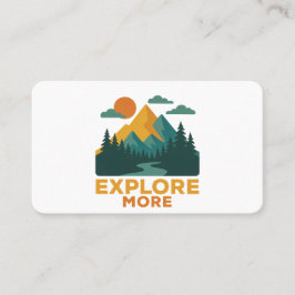Utforska mer - Retro Mountain & Forest Äventyr Visitkort
