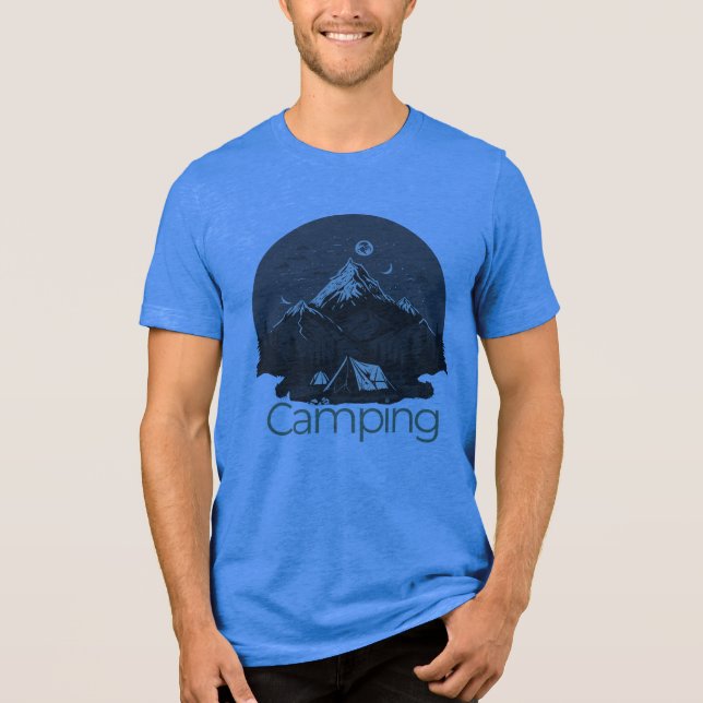 utforska mer, rolig camping, äventyr väntar t shirt (Framsida)