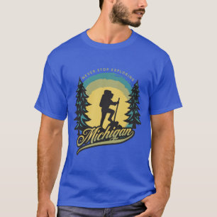 Utforska Michigan gul utan uppehåll T Shirt